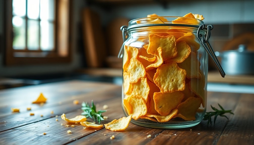 preserving parmesan crisps properly