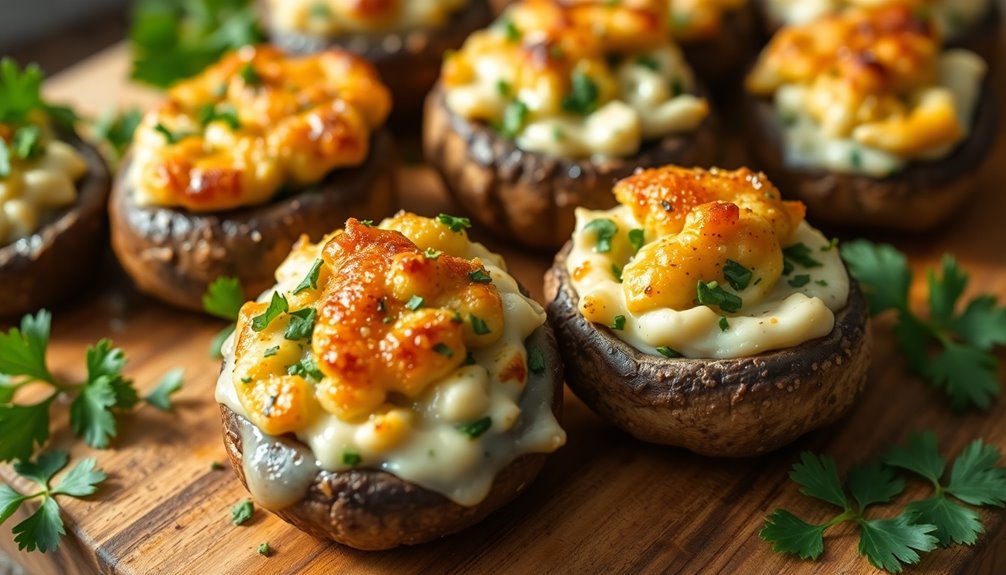 Air-Fryer Stuffed Mushrooms