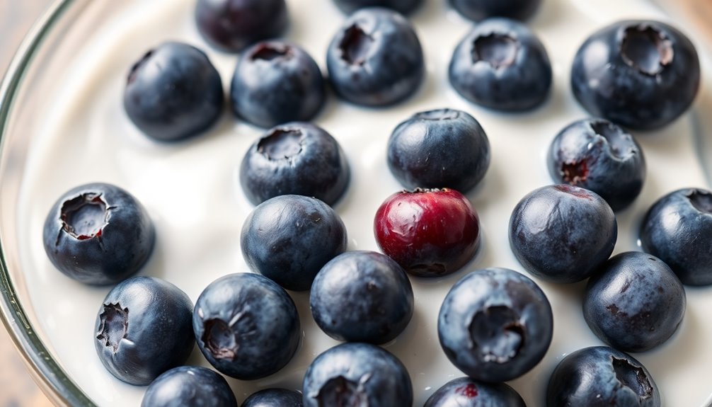 selecting ripe plump berries