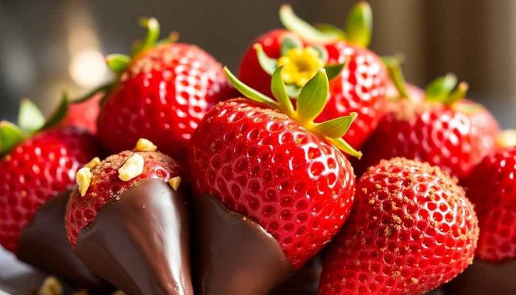 selecting the perfect ripe strawberries