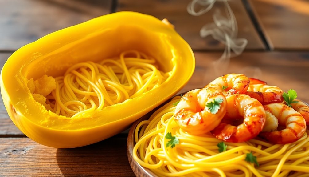 squash with pasta like strands