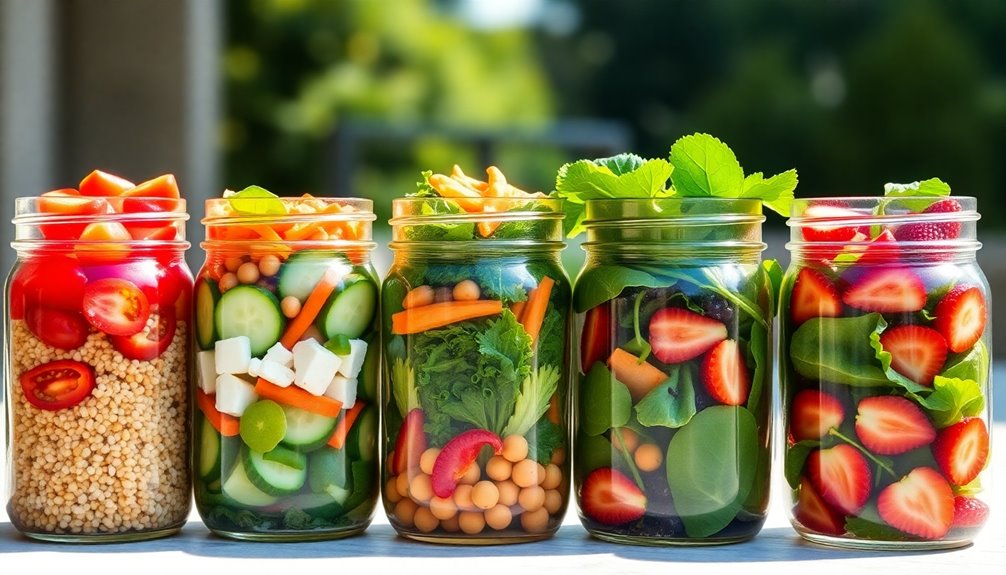 Mason Jar Salads (5 Types)