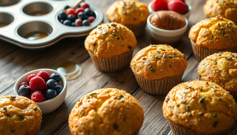 baking delicious muffins at home