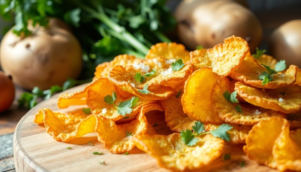 crispy potato peel snacks