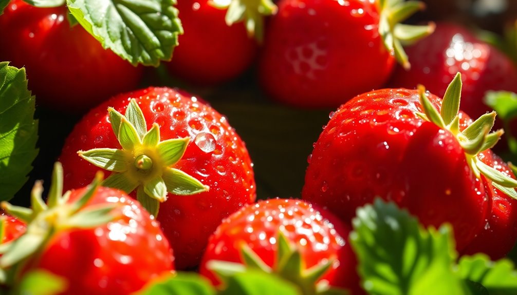 delicious strawberries provide energy