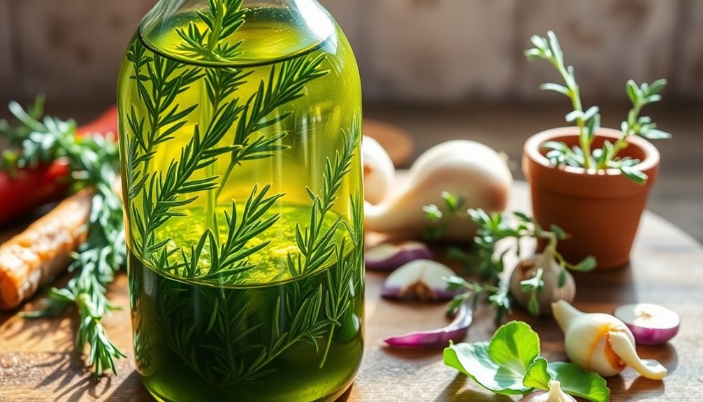 flavorful oils with herbs