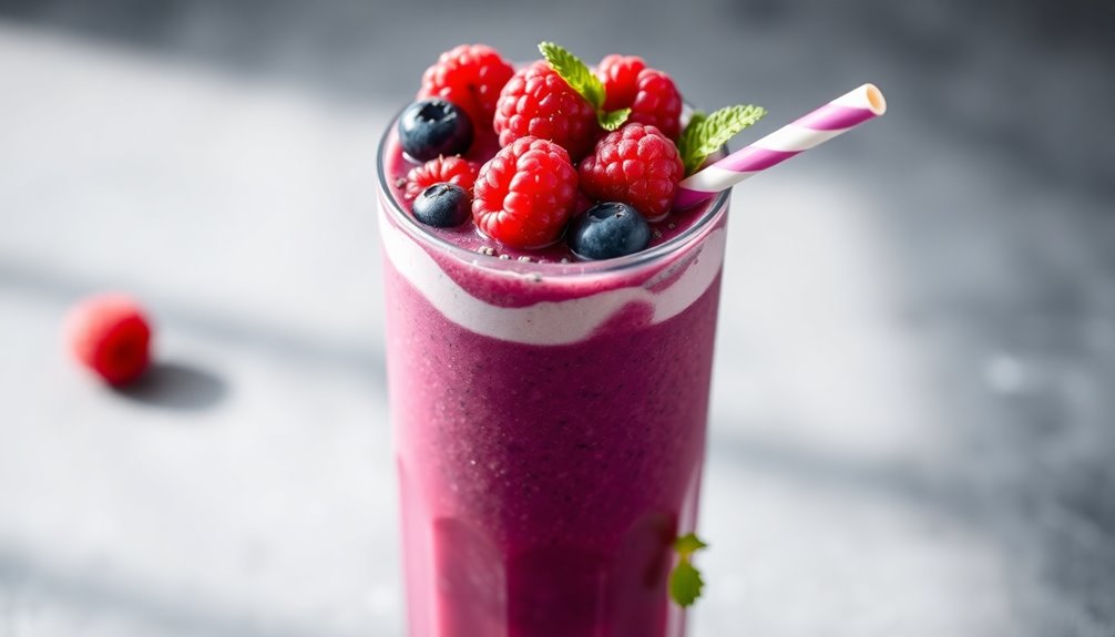 fruitful protein packed berry shake