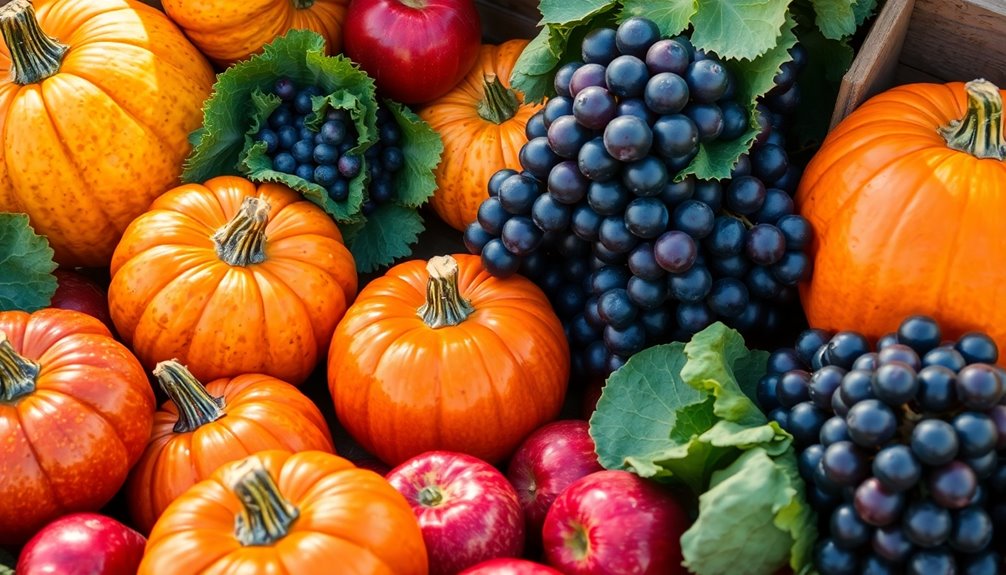 nutritious autumn vegetable selection