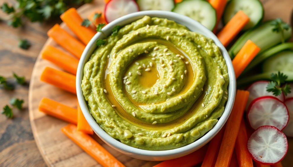 nutritious dip with edamame